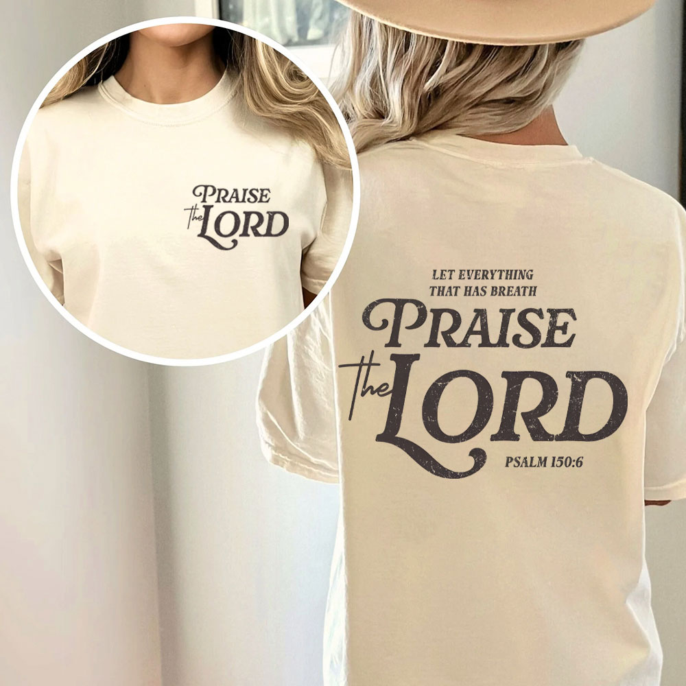 Praise The Lord Christian Washed T-Shirt