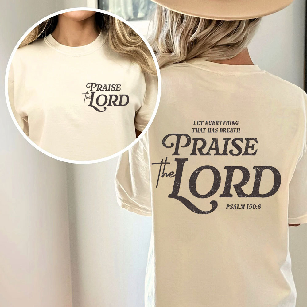 Praise The Lord Christian Washed T-Shirt