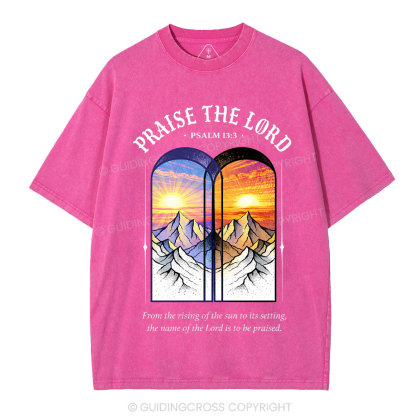 Praise The Lord Christian Washed T-Shirt