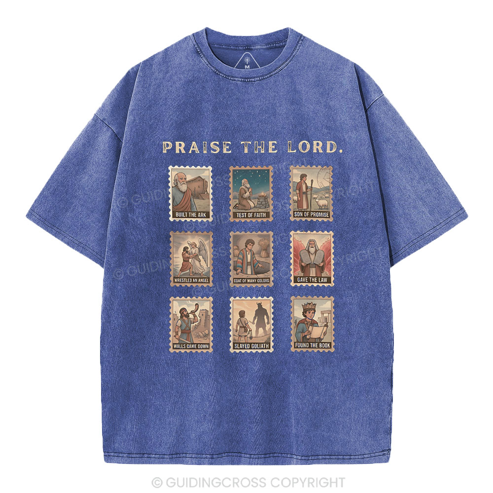 Praise The Lord Christian Washed T-Shirt