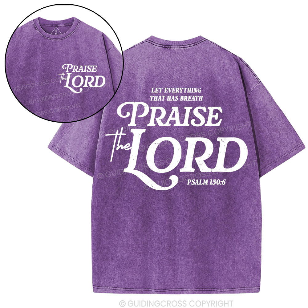 Praise The Lord Christian Washed T-Shirt