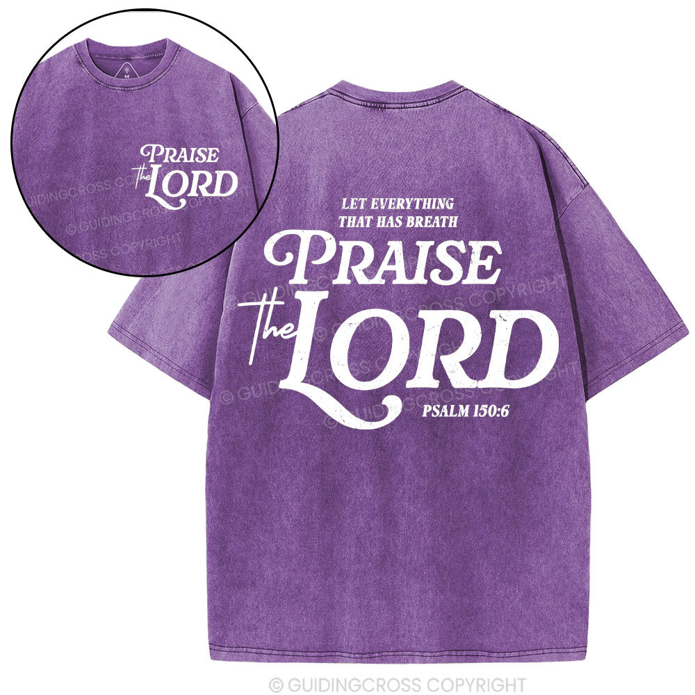 Praise The Lord Christian Washed T-Shirt