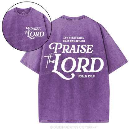 Praise The Lord Christian Washed T-Shirt