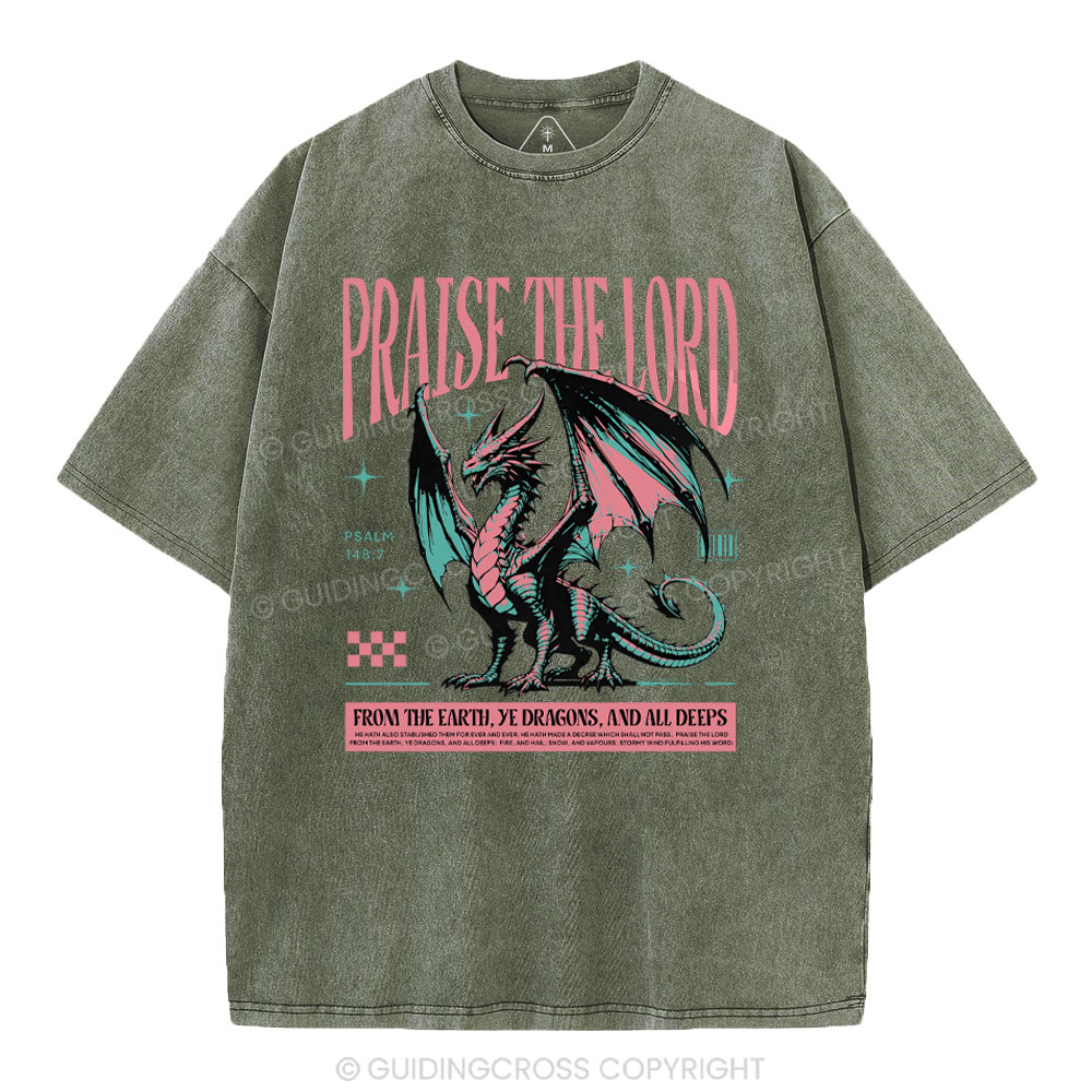 Praise The Lord Christian Washed T-Shirt