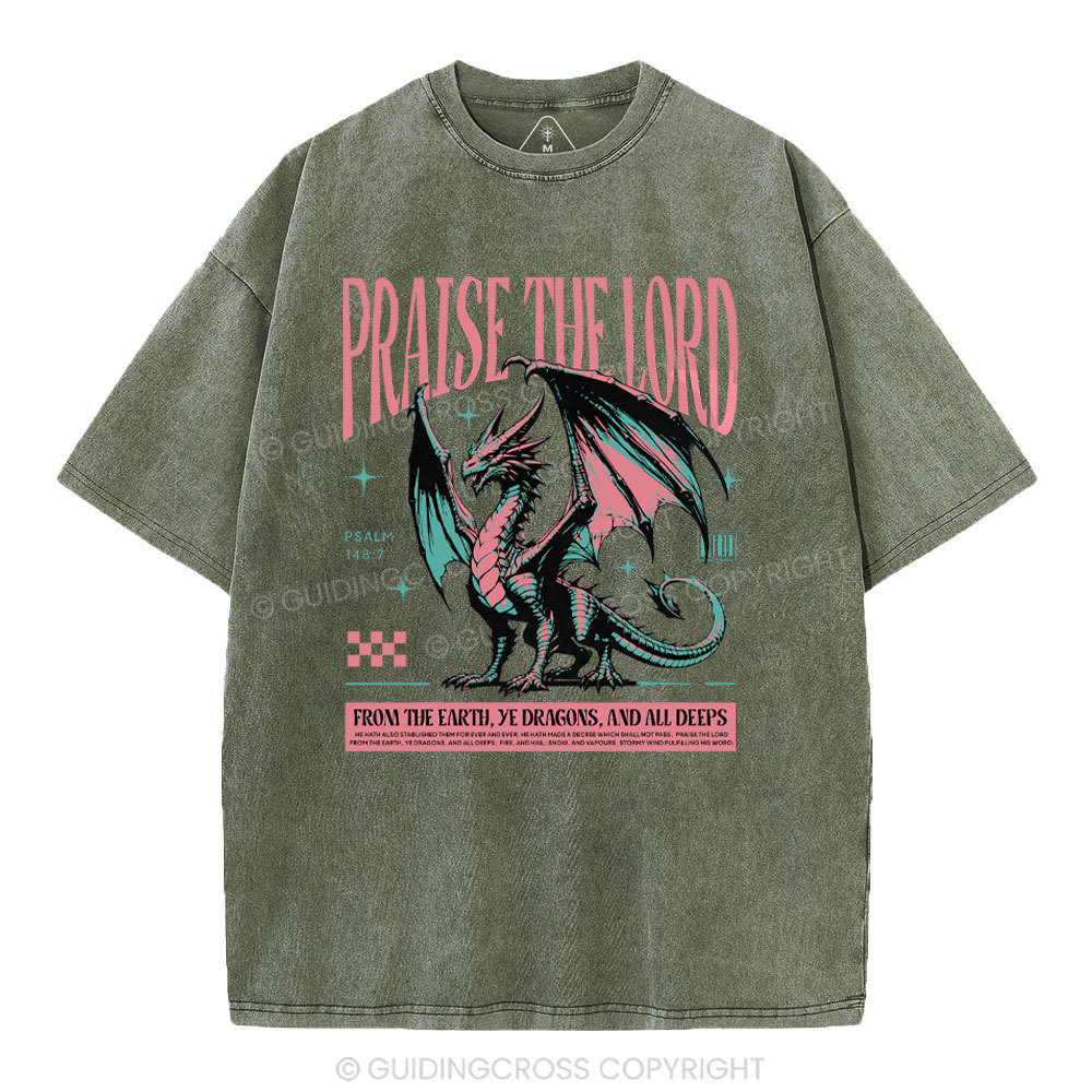 Praise The Lord Christian Washed T-Shirt