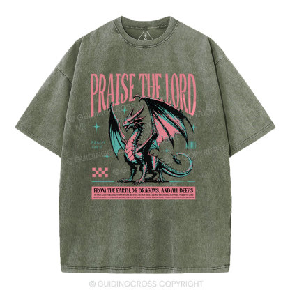 Praise The Lord Christian Washed T-Shirt