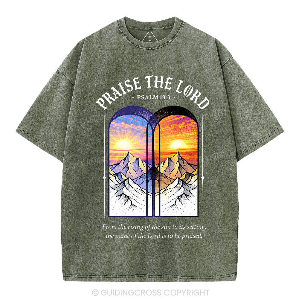 Praise The Lord Christian Washed T-Shirt