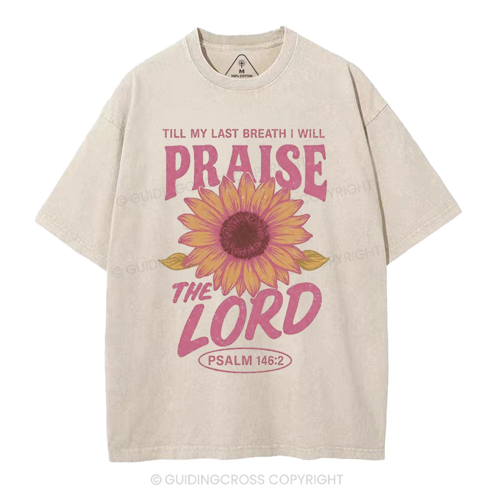 Praise The Lord Christian Washed T-Shirt