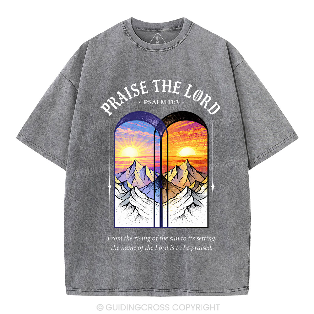 Praise The Lord Christian Washed T-Shirt