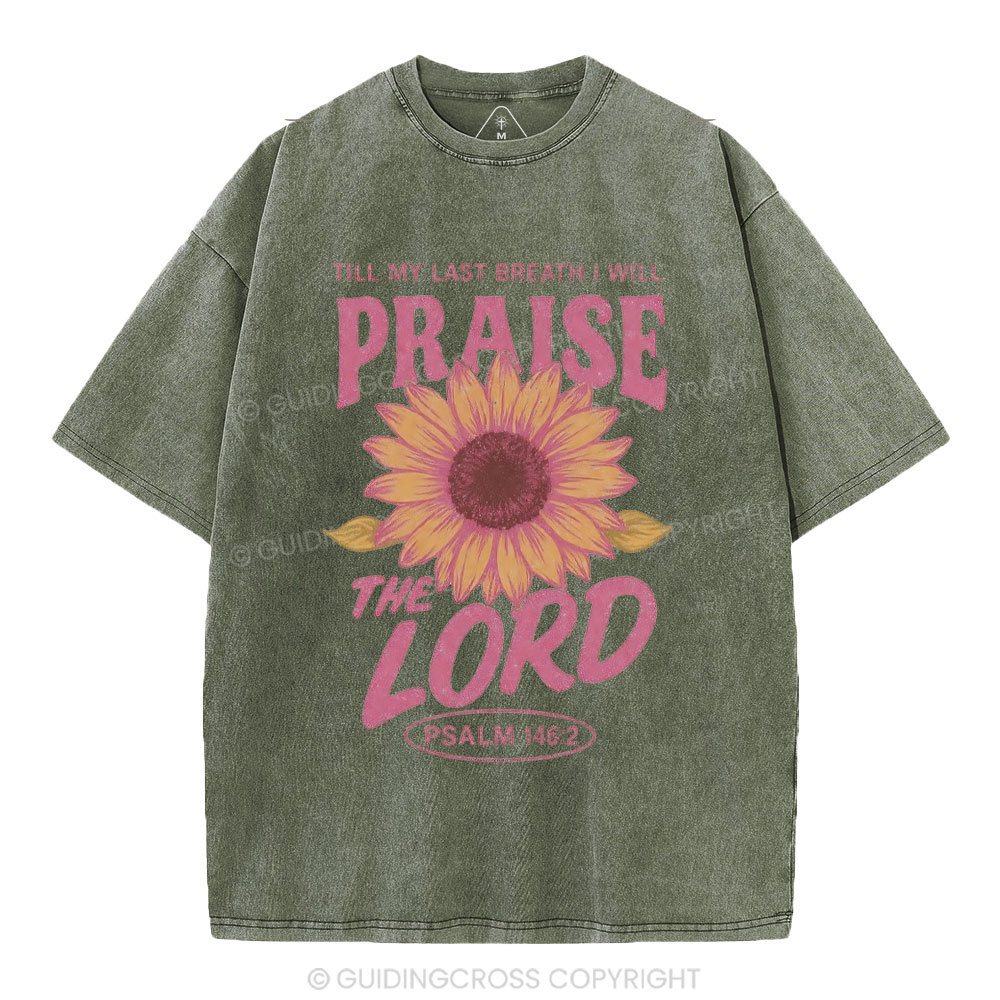Praise The Lord Christian Washed T-Shirt