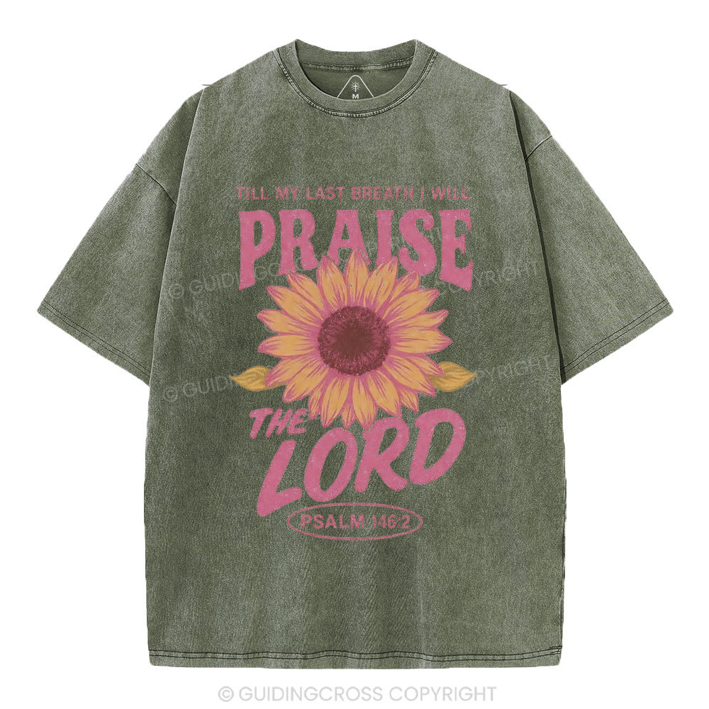 Praise The Lord Christian Washed T-Shirt