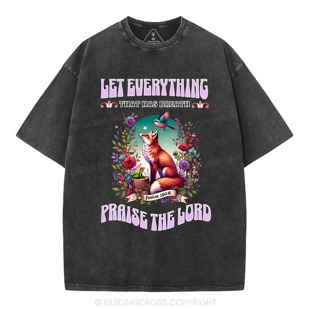 Praise The Lord Christian Washed T-Shirt