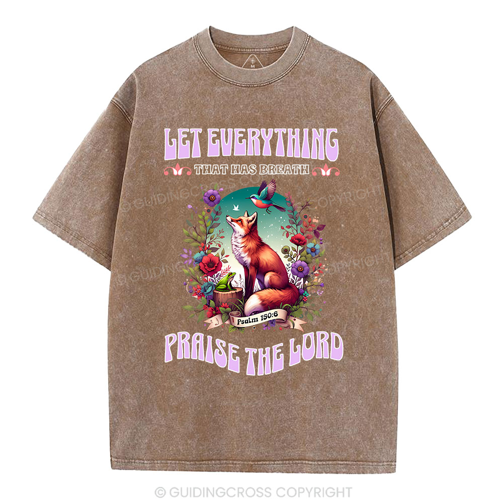 Praise The Lord Christian Washed T-Shirt
