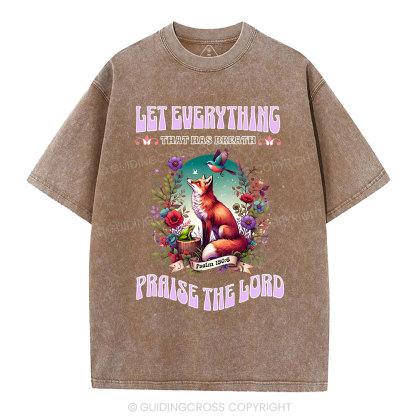 Praise The Lord Christian Washed T-Shirt