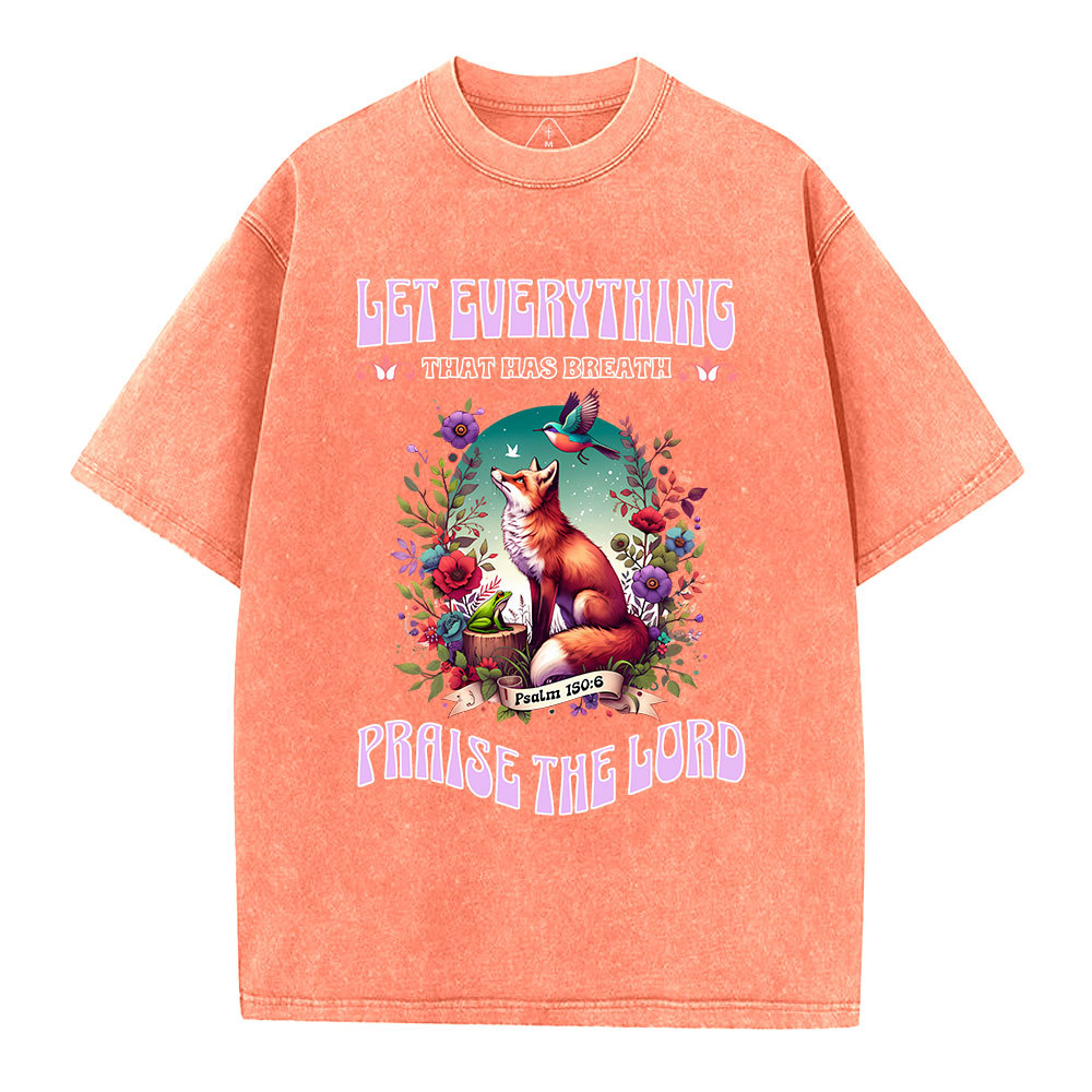 Praise The Lord Christian Washed T-Shirt