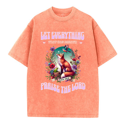 Praise The Lord Christian Washed T-Shirt