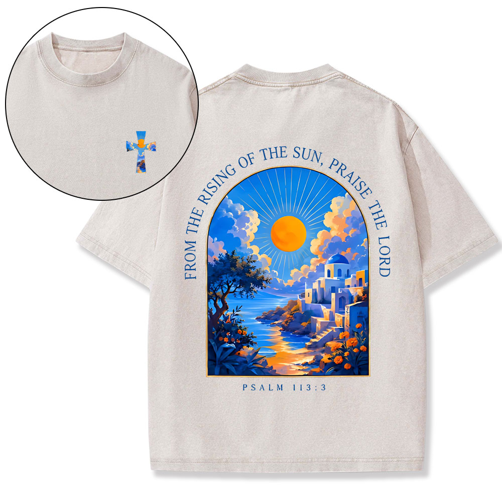 Praise The Lord Christian Washed T-Shirt
