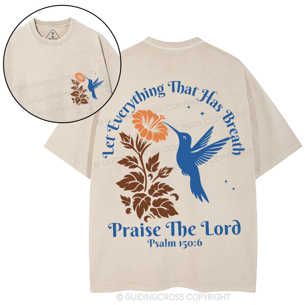 Praise The Lord Christian Washed T-Shirt
