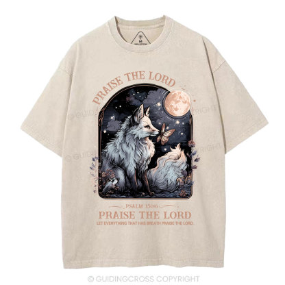Praise The Lord Christian Washed T-Shirt
