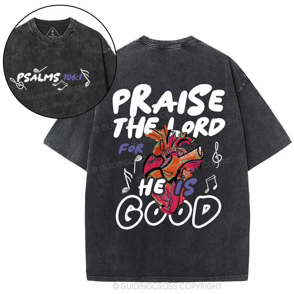 Praise The Lord Christian Washed T-Shirt