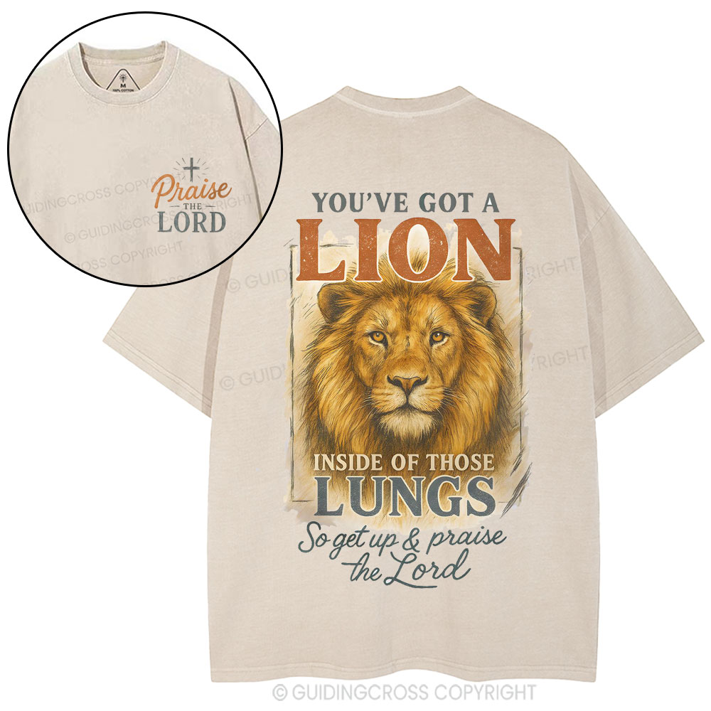 Praise The Lord Christian Washed T-Shirt