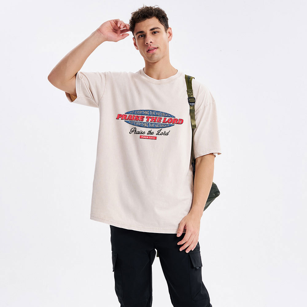 Praise The Lord Christian Washed T-Shirt