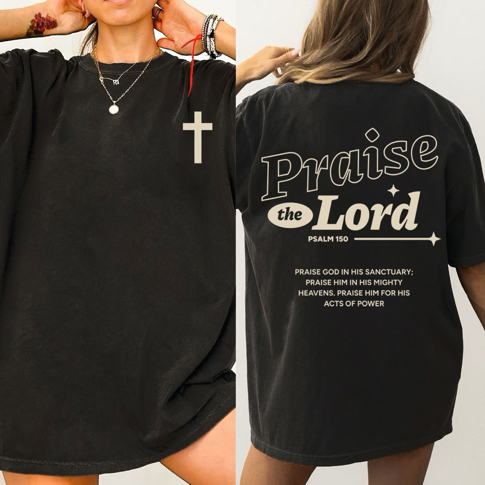 Praise The Lord Christian Washed T-Shirt