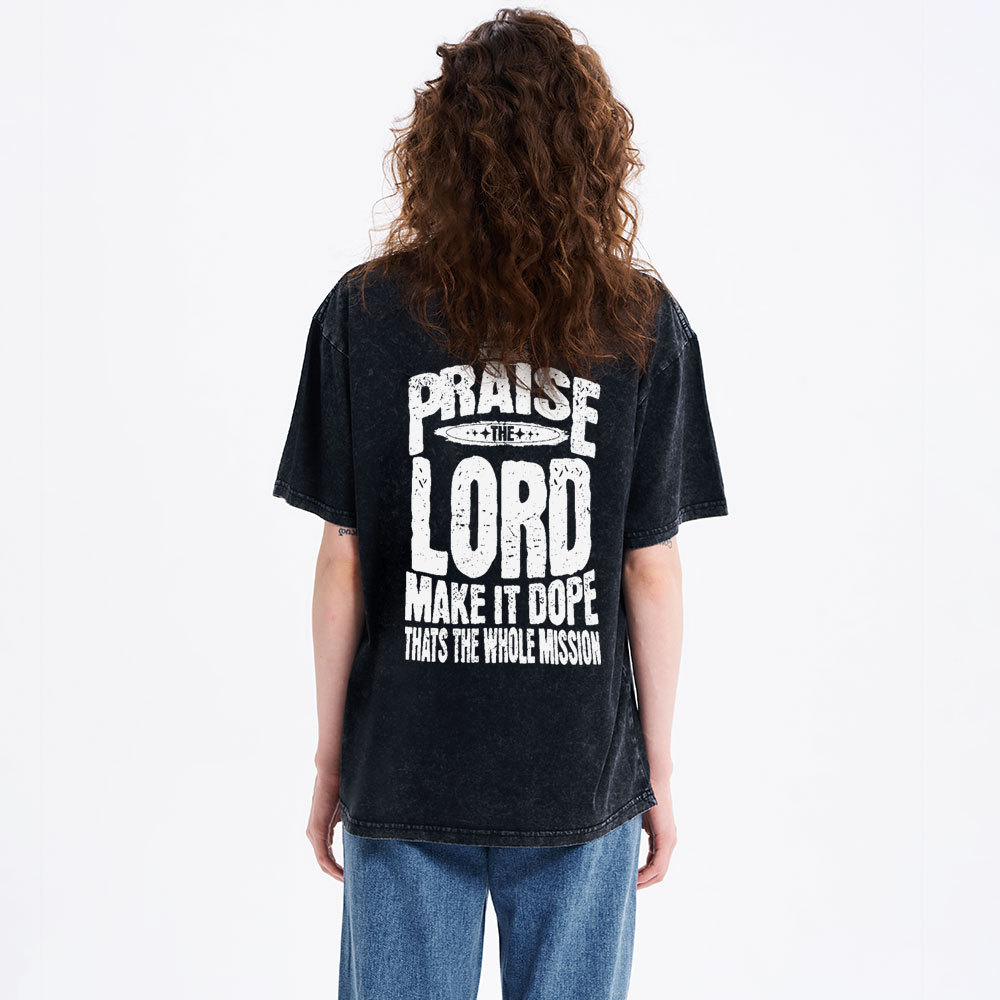 Praise The Lord Christian Washed T-Shirt