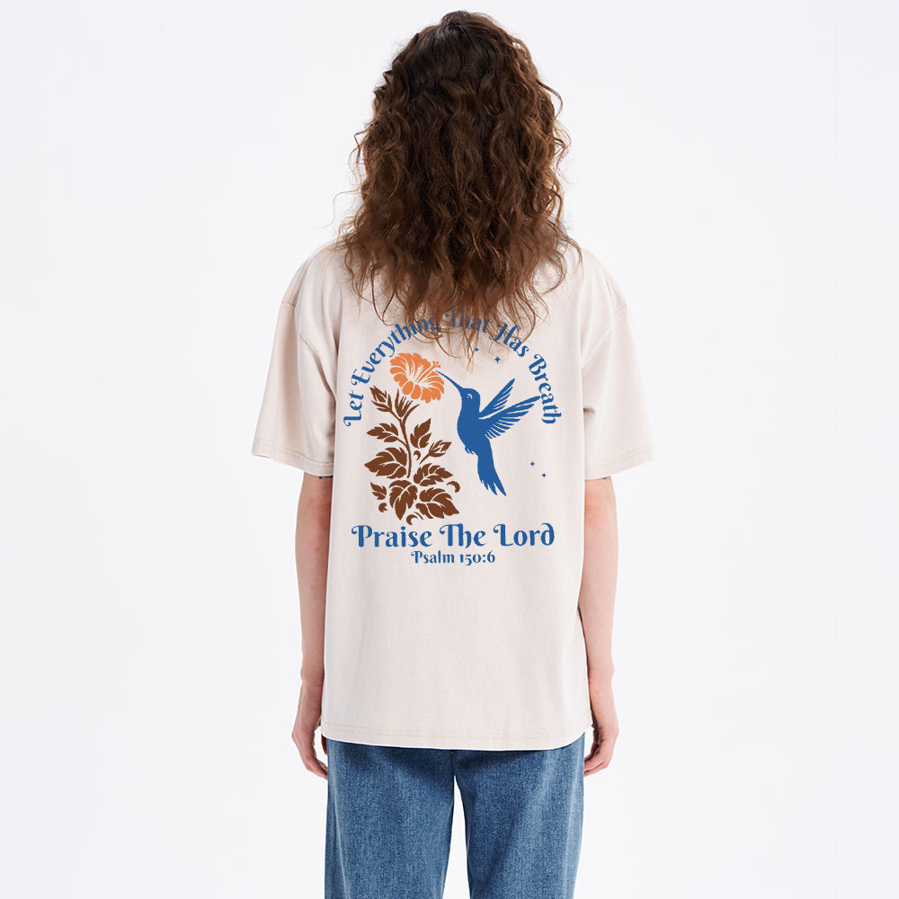 Praise The Lord Christian Washed T-Shirt