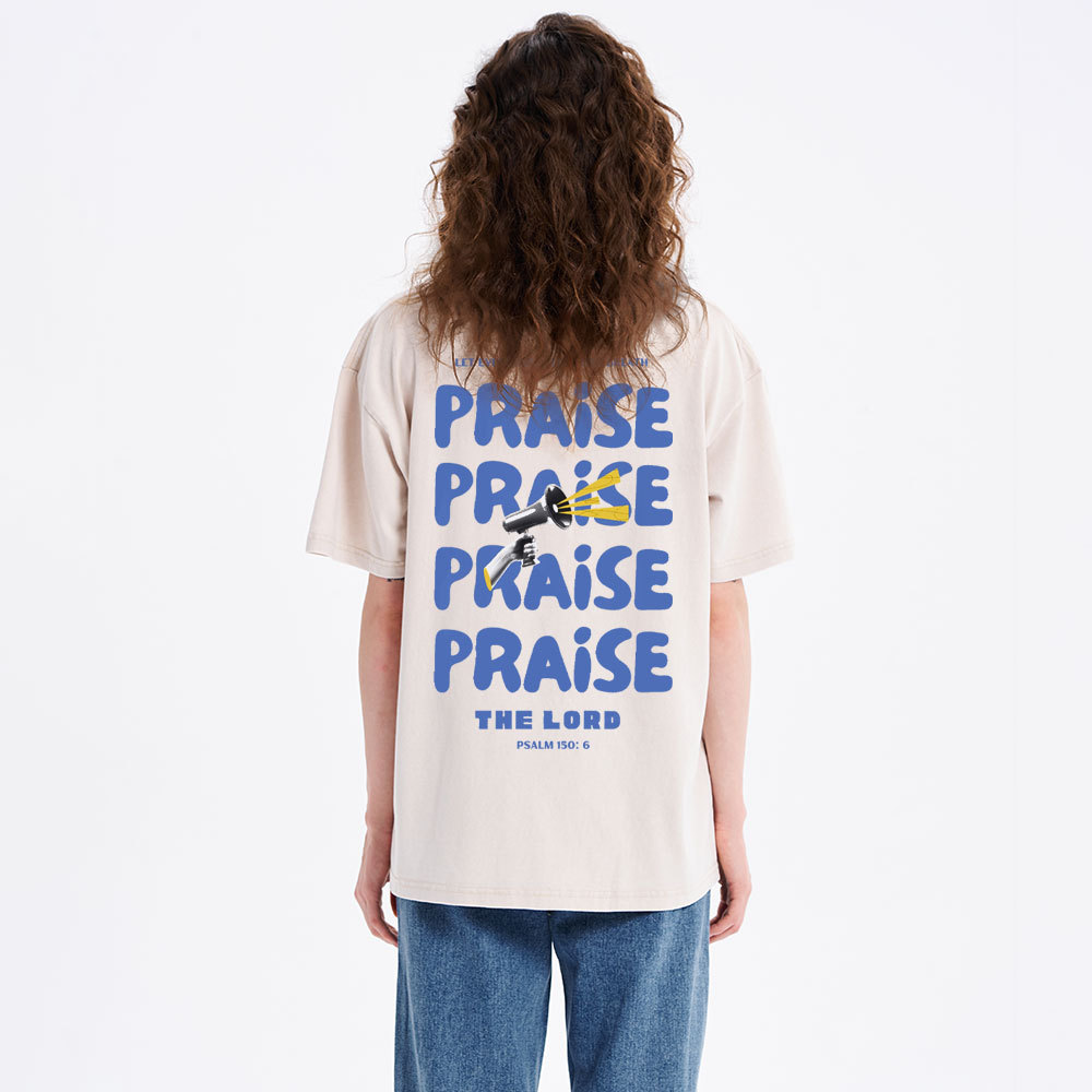 Praise The Lord Christian Washed T-Shirt