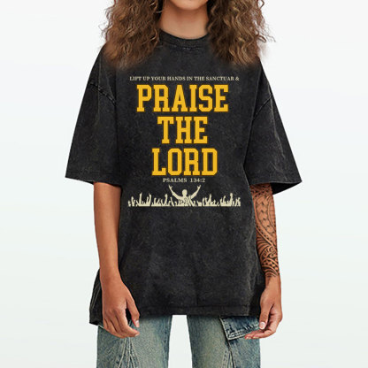 Praise The Lord Christian Washed T-Shirt