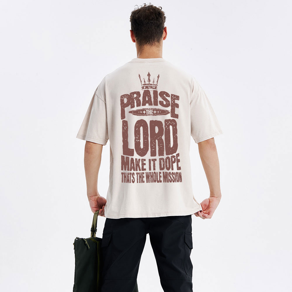 Praise The Lord Christian Washed T-Shirt