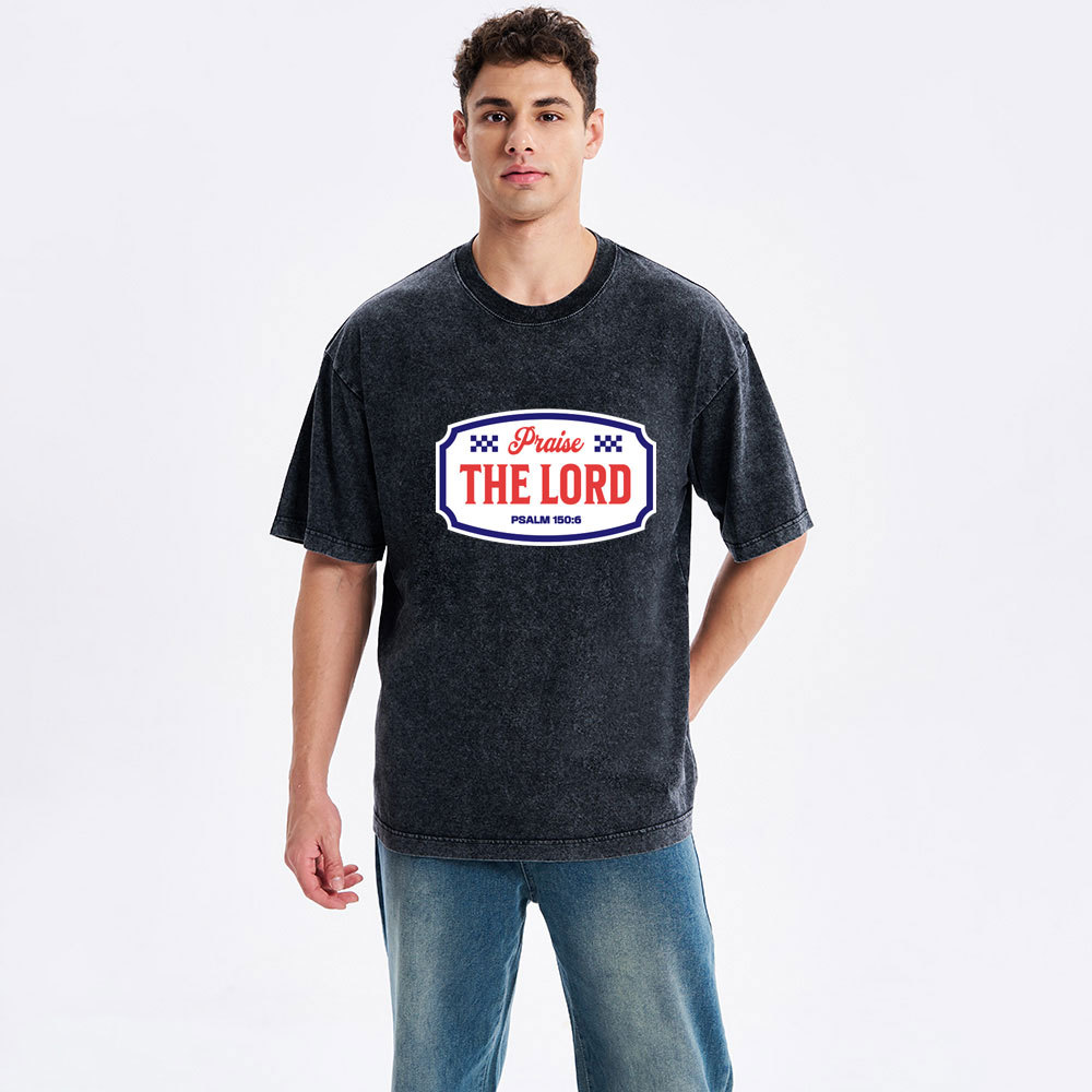 Praise The Lord Christian Washed T-Shirt