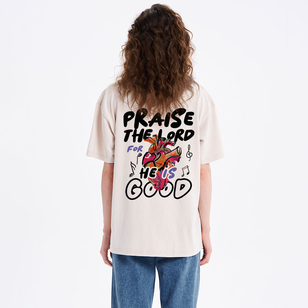 Praise The Lord Christian Washed T-Shirt