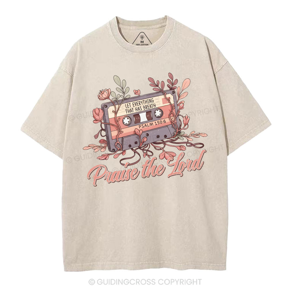 Praise The Lord Christian Washed T-Shirt