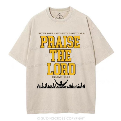 Praise The Lord Christian Washed T-Shirt
