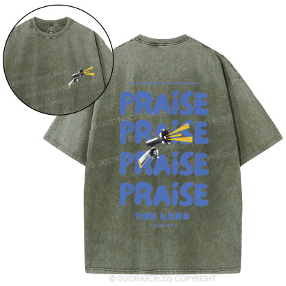 Praise The Lord Christian Washed T-Shirt