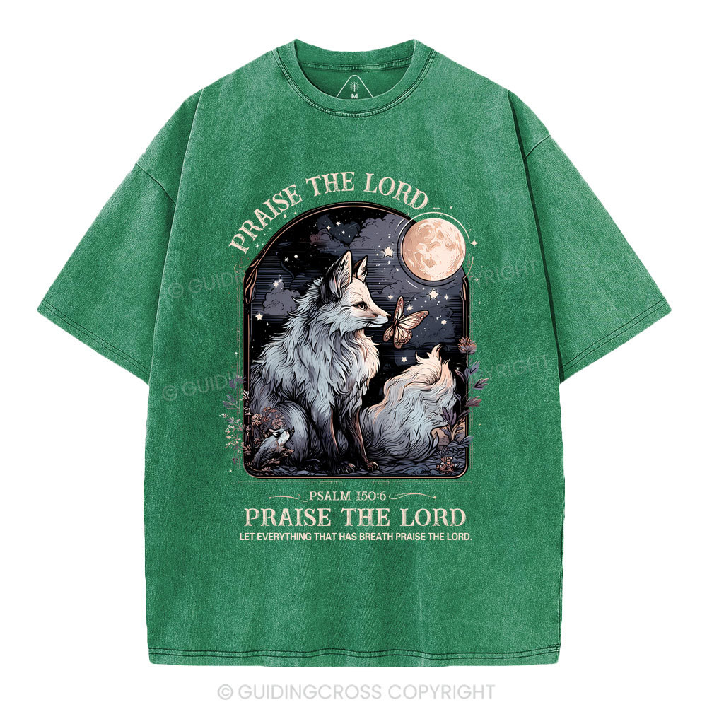 Praise The Lord Christian Washed T-Shirt