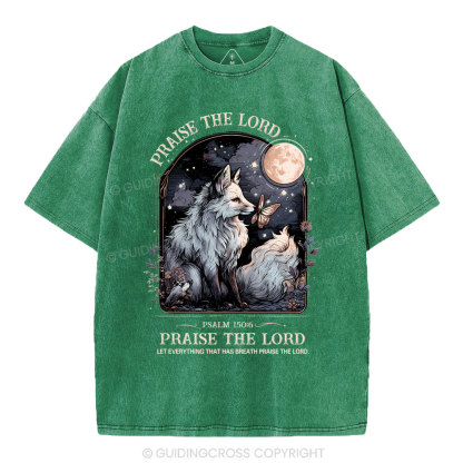 Praise The Lord Christian Washed T-Shirt