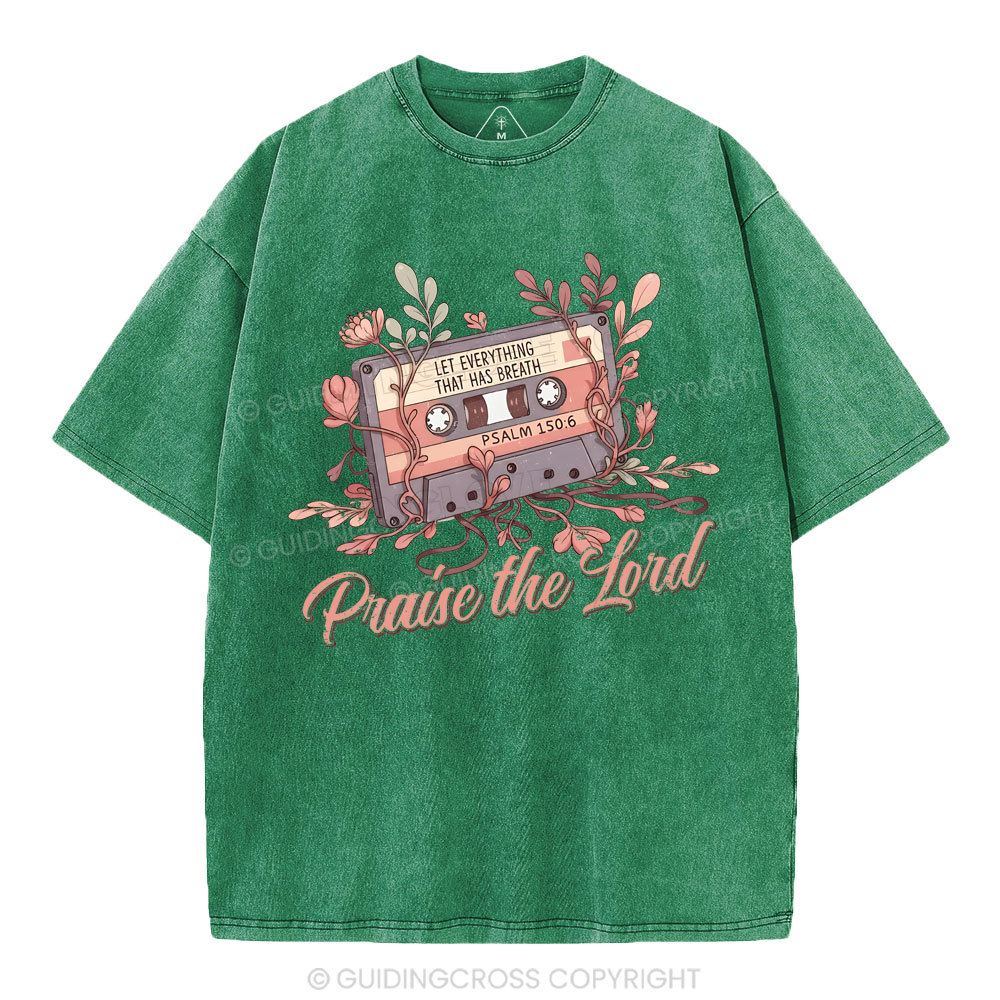 Praise The Lord Christian Washed T-Shirt