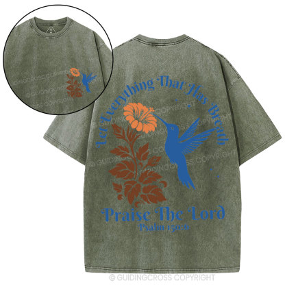 Praise The Lord Christian Washed T-Shirt