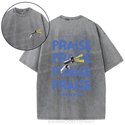 Praise The Lord Christian Washed T-Shirt