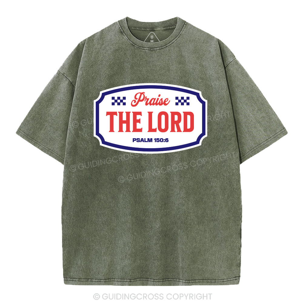 Praise The Lord Christian Washed T-Shirt