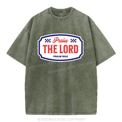 Praise The Lord Christian Washed T-Shirt