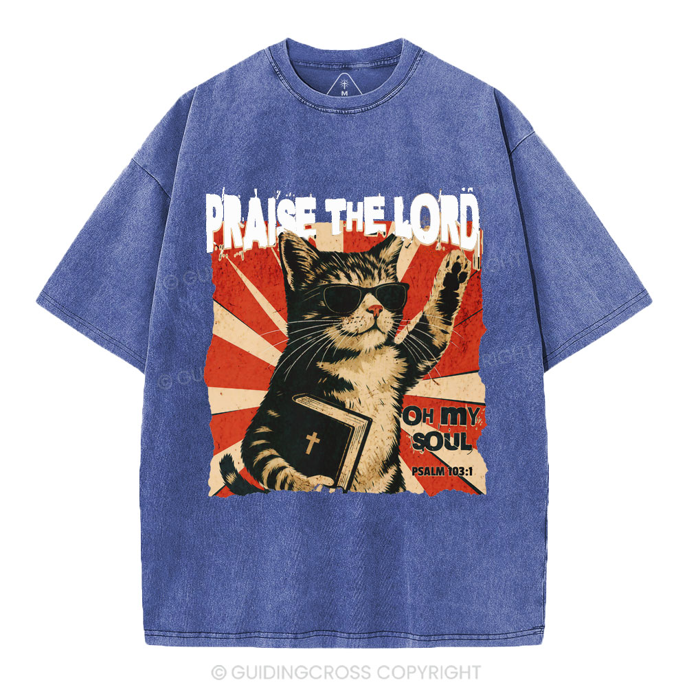 Praise The Lord Christian Washed T-Shirt