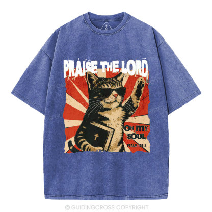 Praise The Lord Christian Washed T-Shirt