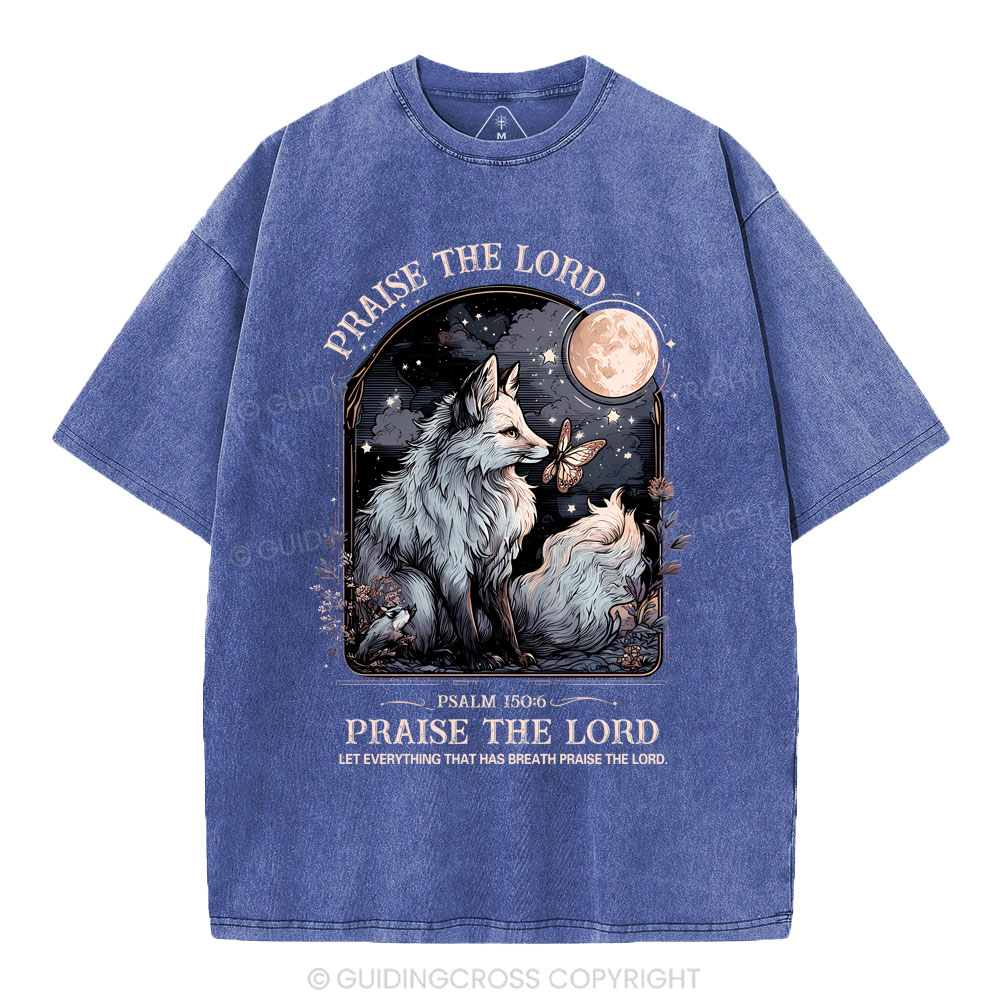 Praise The Lord Christian Washed T-Shirt