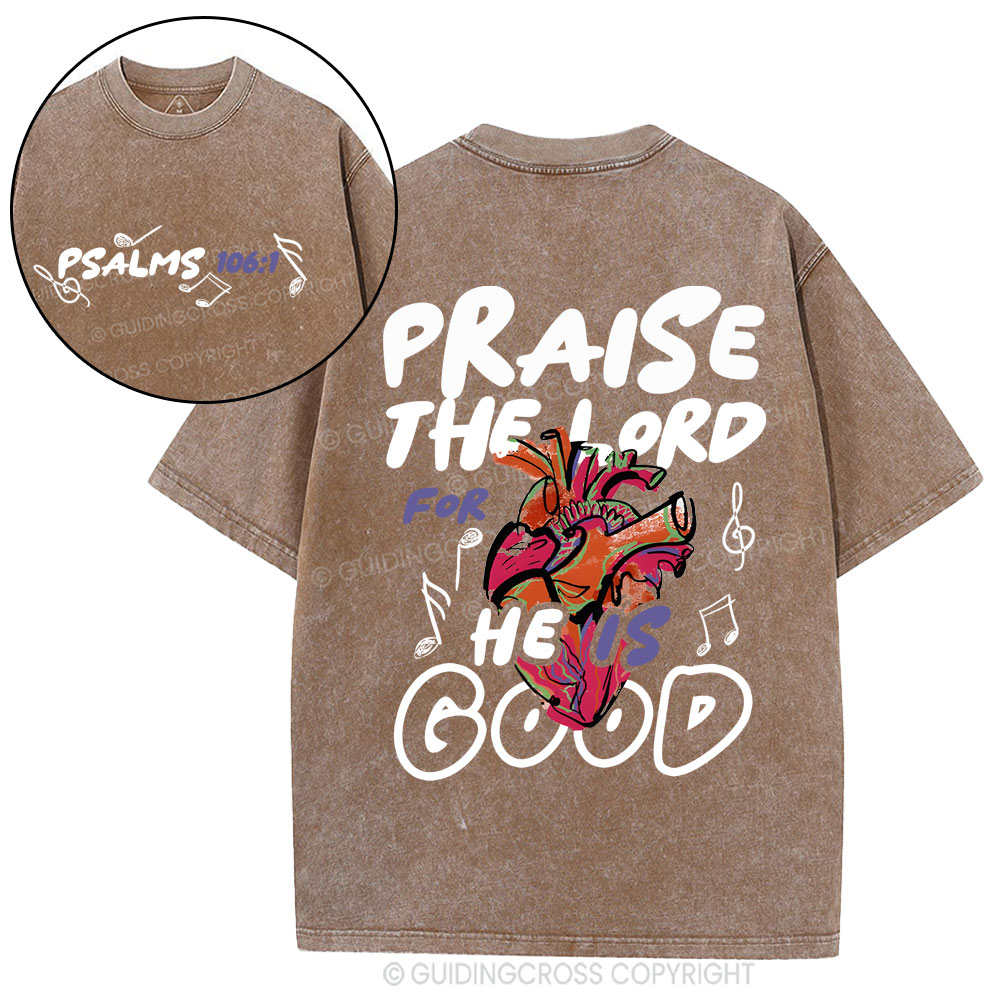 Praise The Lord Christian Washed T-Shirt