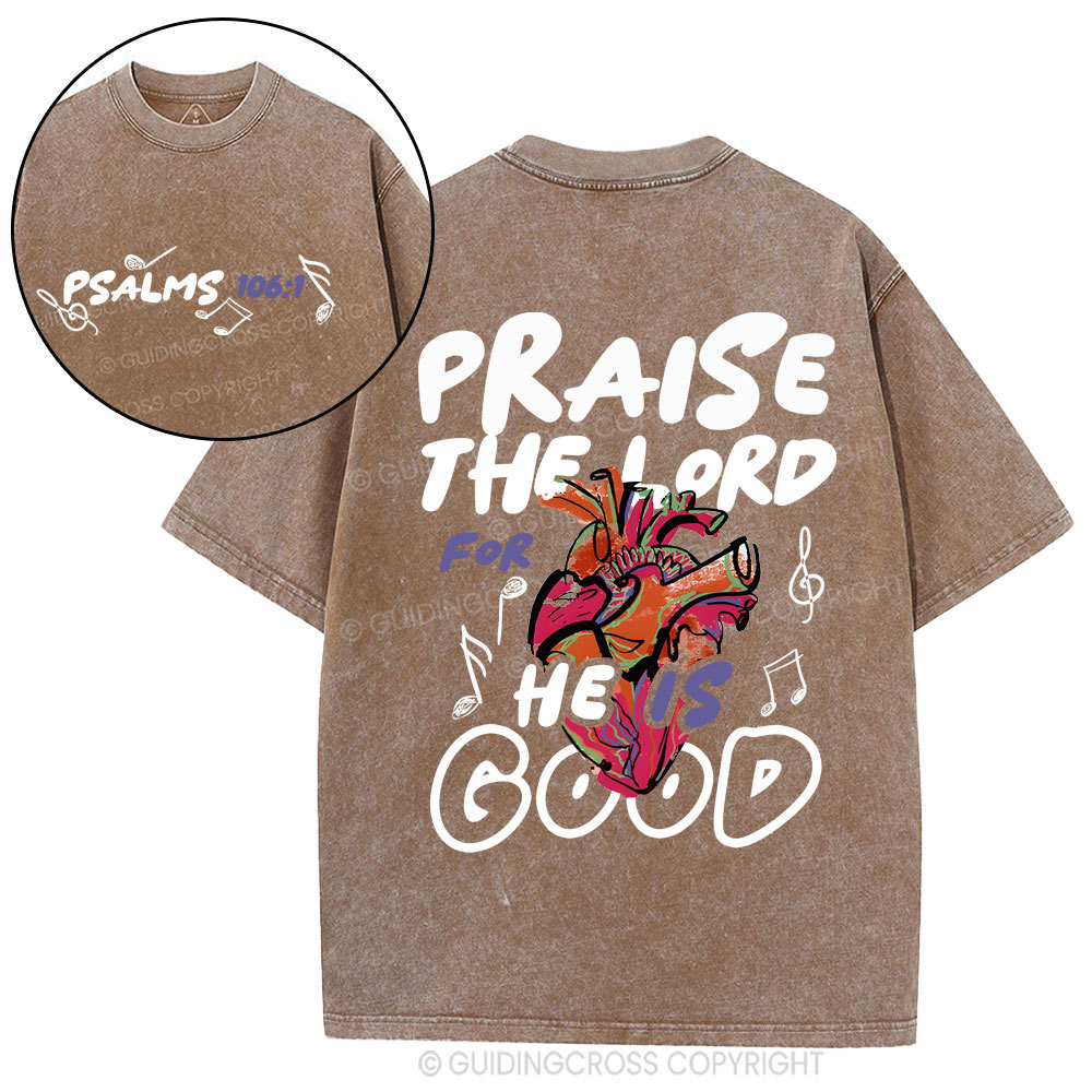 Praise The Lord Christian Washed T-Shirt