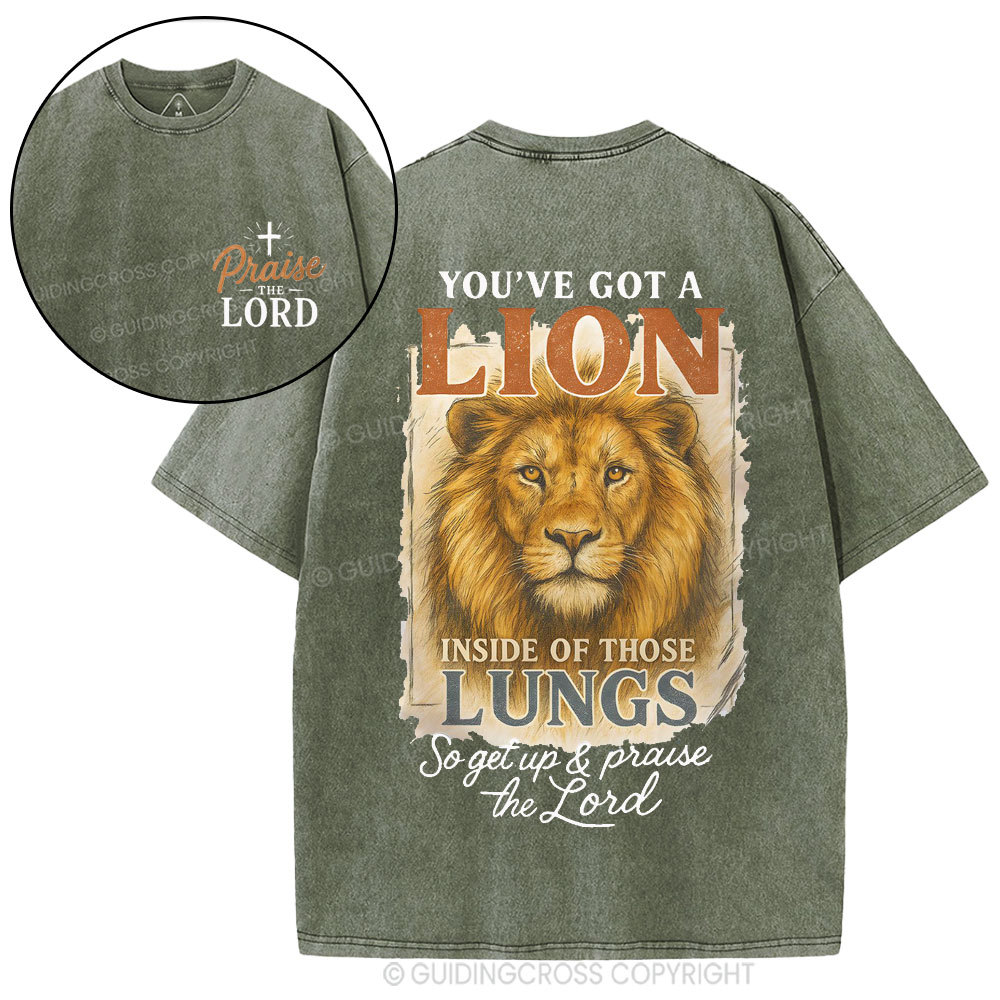 Praise The Lord Christian Washed T-Shirt